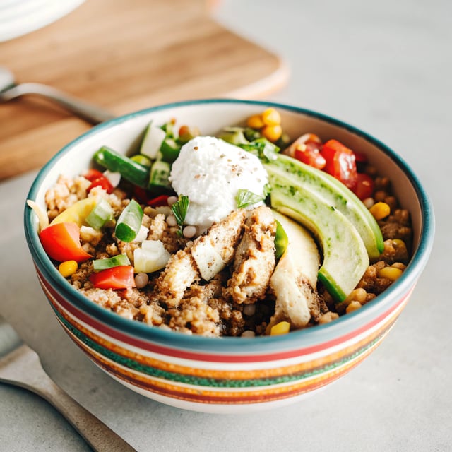 Chicken Quinoa Burrito Bowls