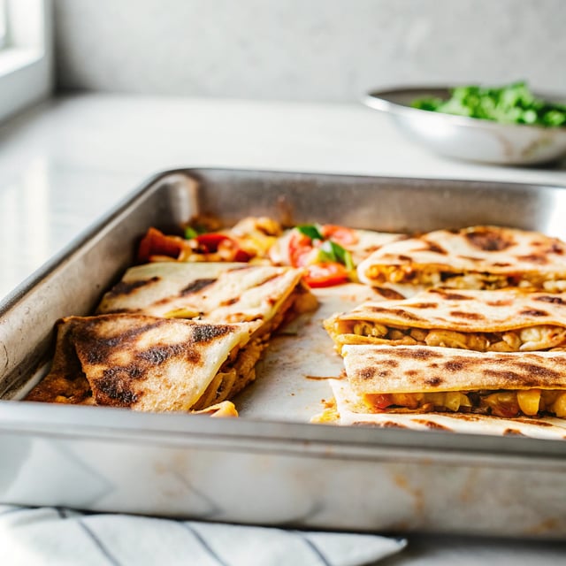 Chicken Sheet Pan Quesadillas