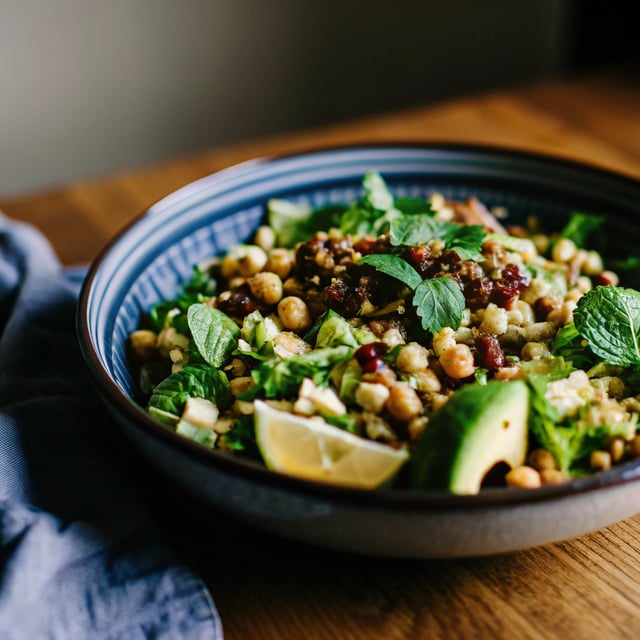 Chickpea, Date and Avocado Salad with Za’atar Vinaigrette