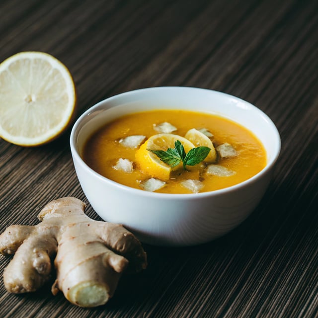 Chilled Cantaloupe Soup with Lemon and Ginger