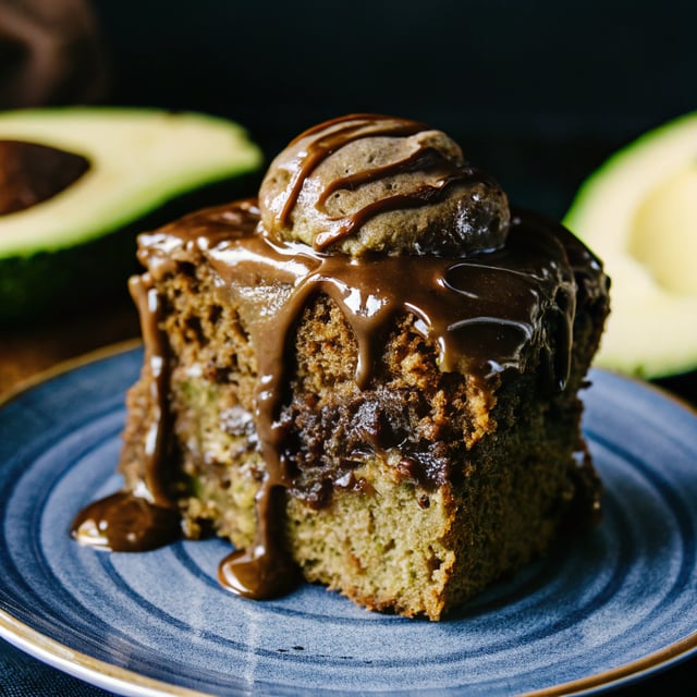Chocolate Avocado Hot Fudge Cake