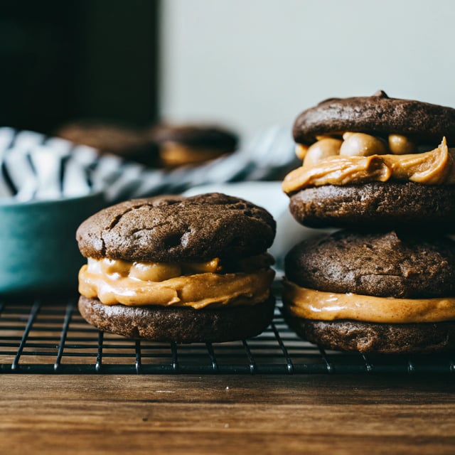 Chocolate Biscoff Whoopie Pies
