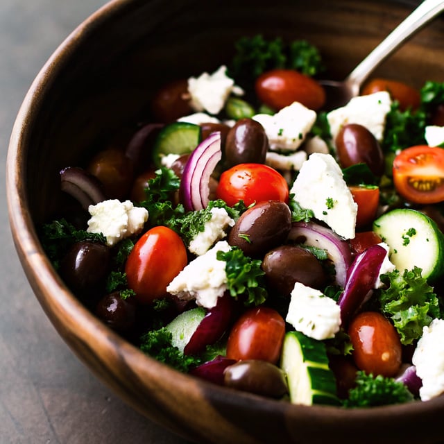 Chopped Kale Greek Salad