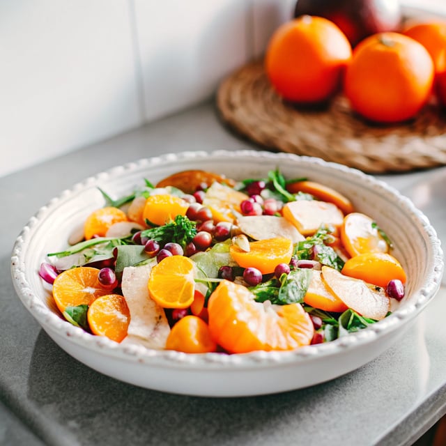 Colorful Orange Salad With Mandarin-Cider Vinaigrette