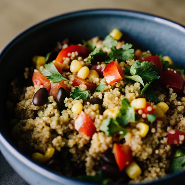 Corn & Black Bean Quinoa Salad