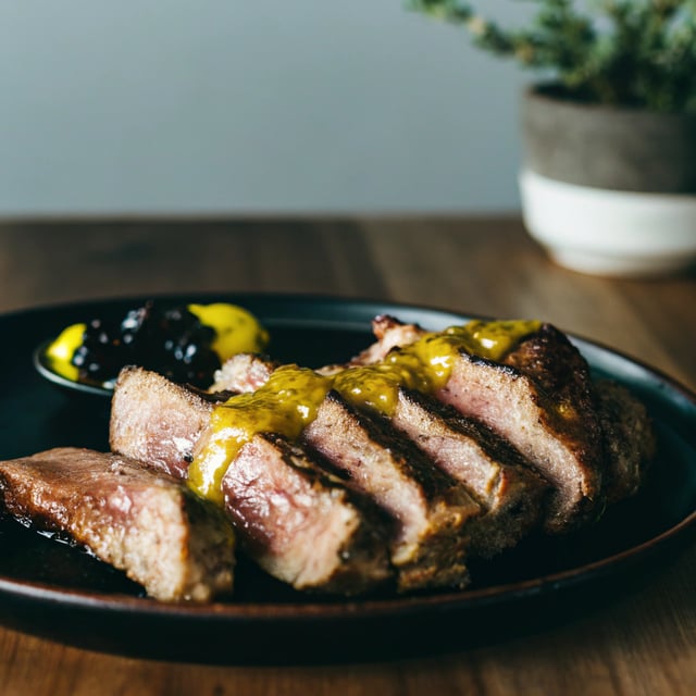 Corned Beef with Blackberry Mustard Glaze