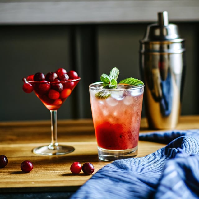 Cranberry Bourbon Fizz