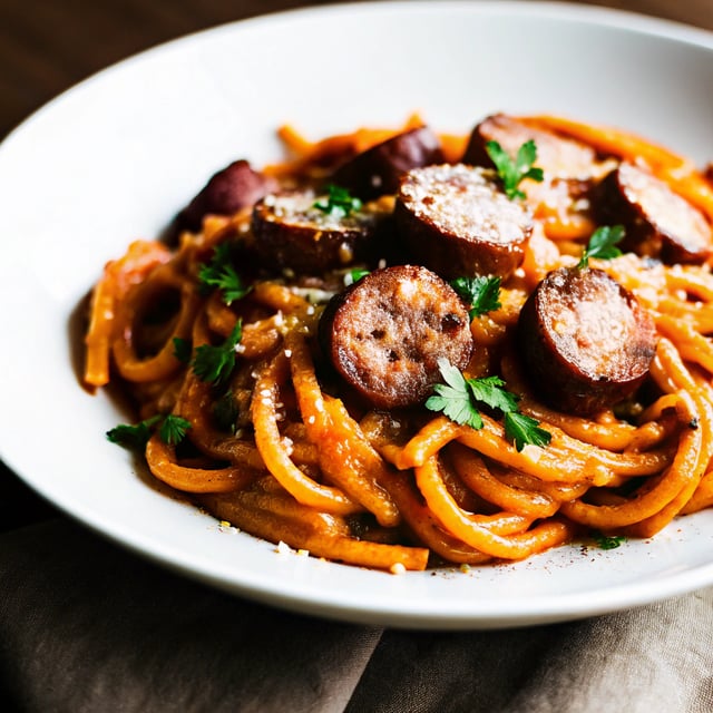 Creamy Pumpkin Pasta with Italian Sausage