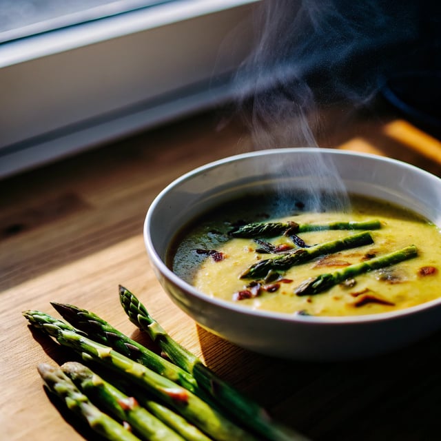 Creamy Roasted Asparagus Soup