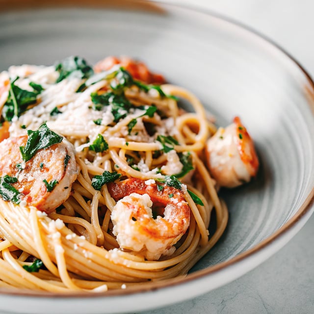 Creamy Shrimp Florentine Pasta