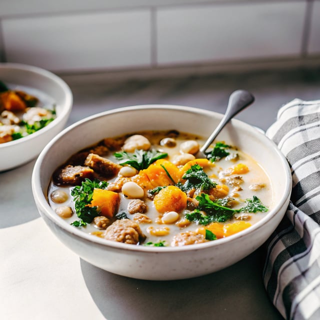 Creamy Sweet Potato and Sausage Soup