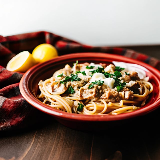 Creamy Tuna Mushroom Pasta