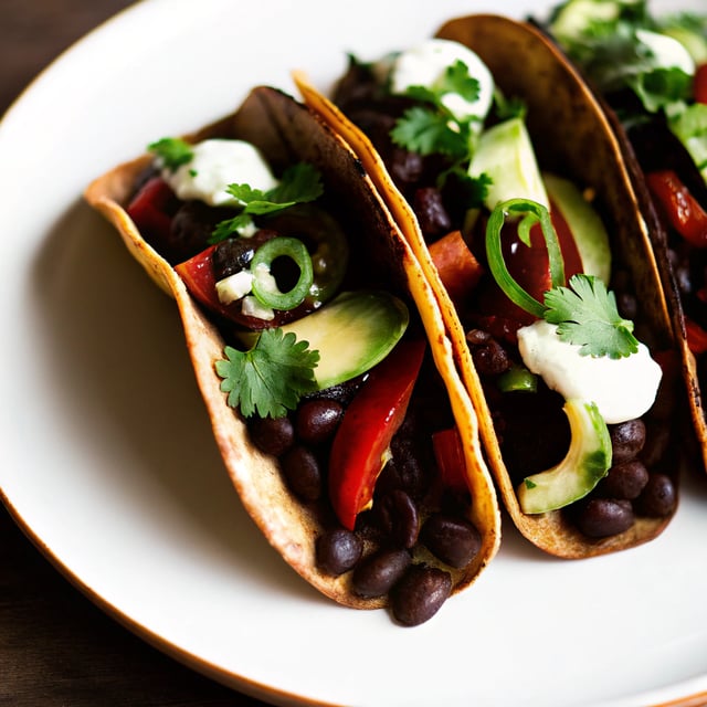 Crispy Zucchini Black Bean Tacos
