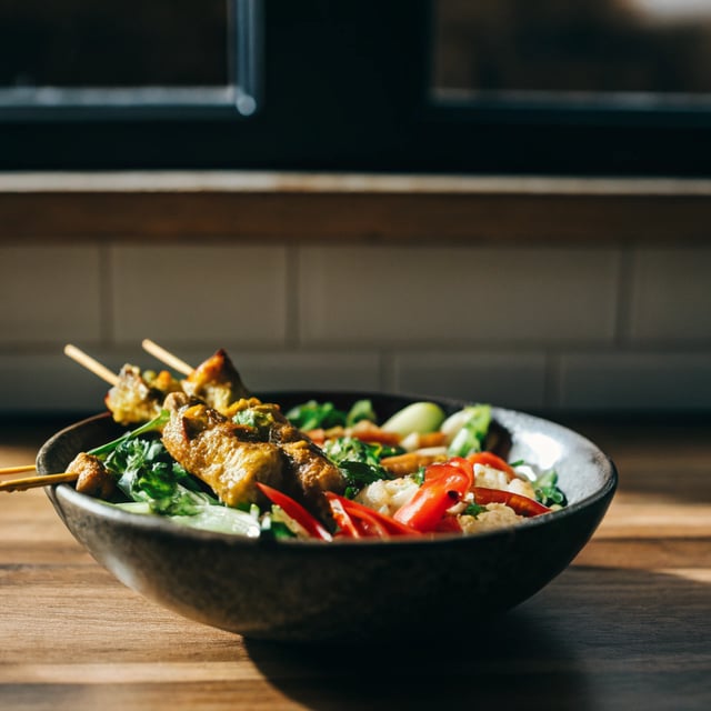 Curried Satay Veggie Bowls