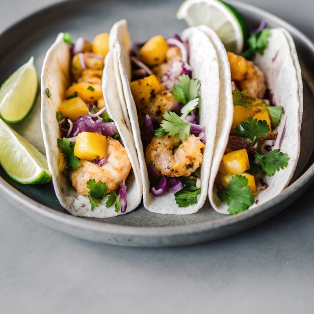 Easy Mango Shrimp Tacos