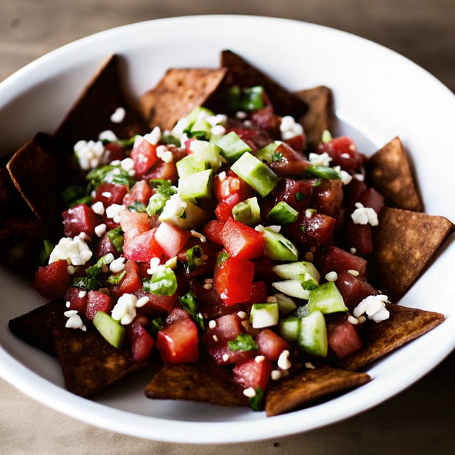 Feta Avocado Salsa & Pita Chips