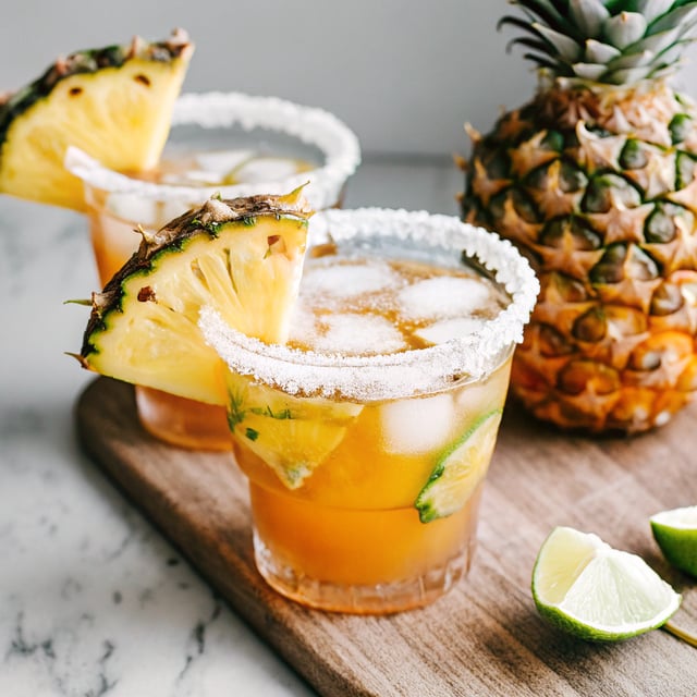 Fresh Pineapple Margaritas