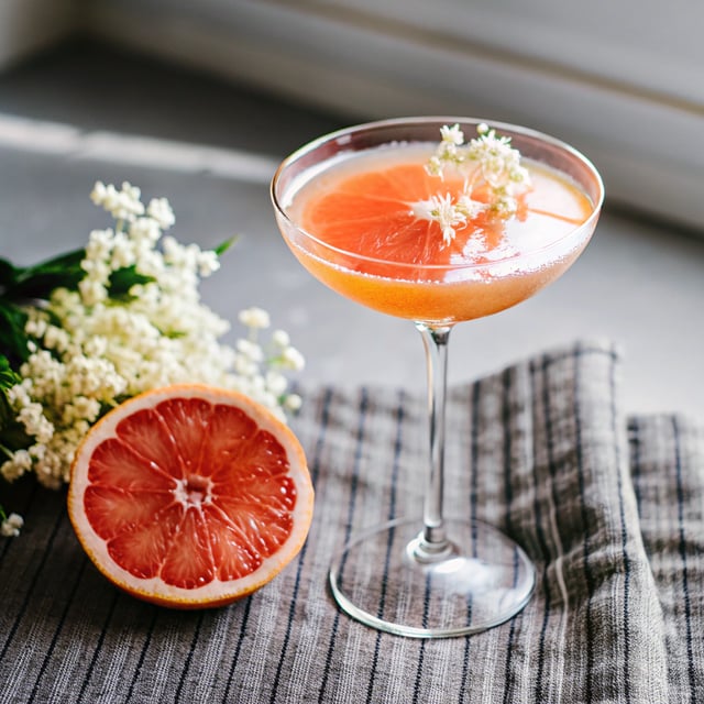 Grapefruit and Elderflower Cocktail