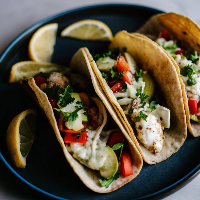 Greek Fish Tacos