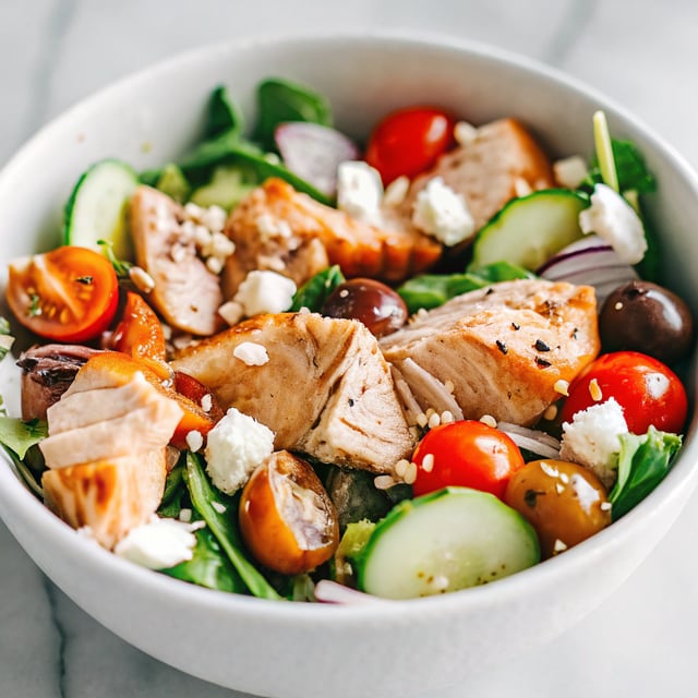 Greek Salmon Salad Bowls