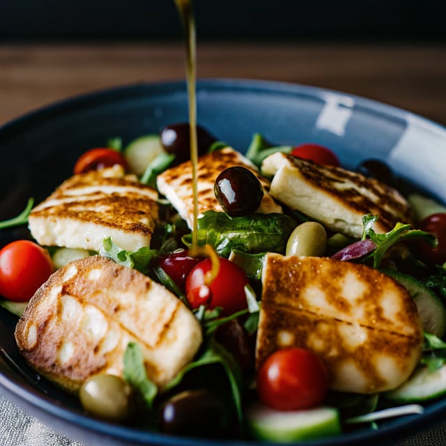 Grilled Halloumi Salad