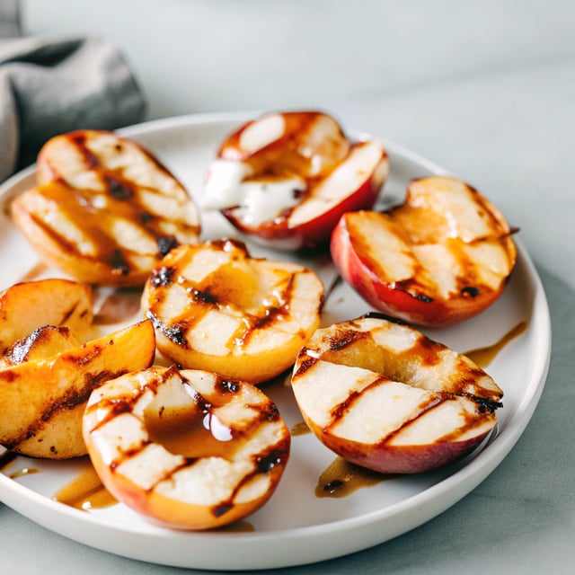 Grilled Peaches with Bourbon Caramel Sauce