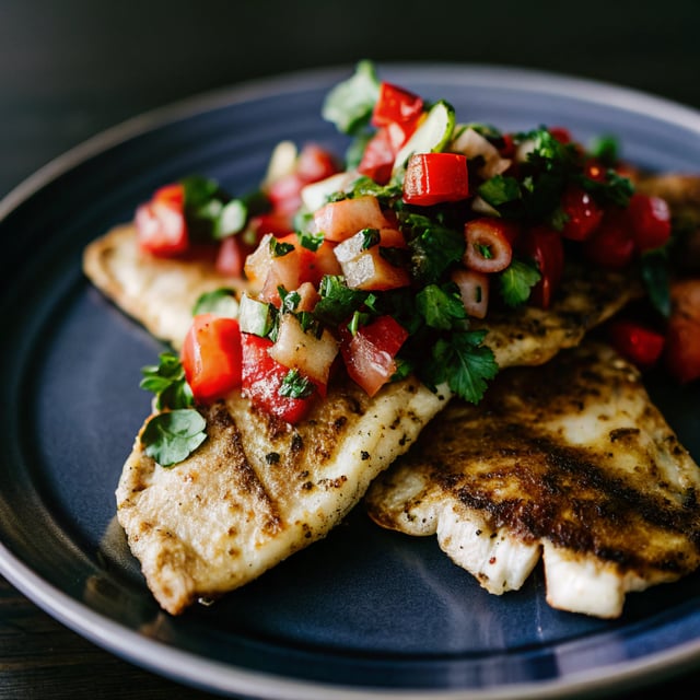 Grilled Tilapia with Cherry Salsa