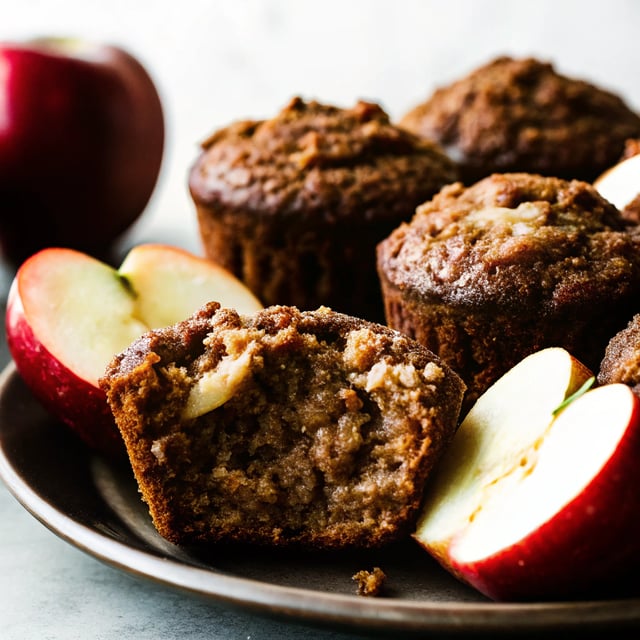 (Healthier!) Apple Crumble Muffins