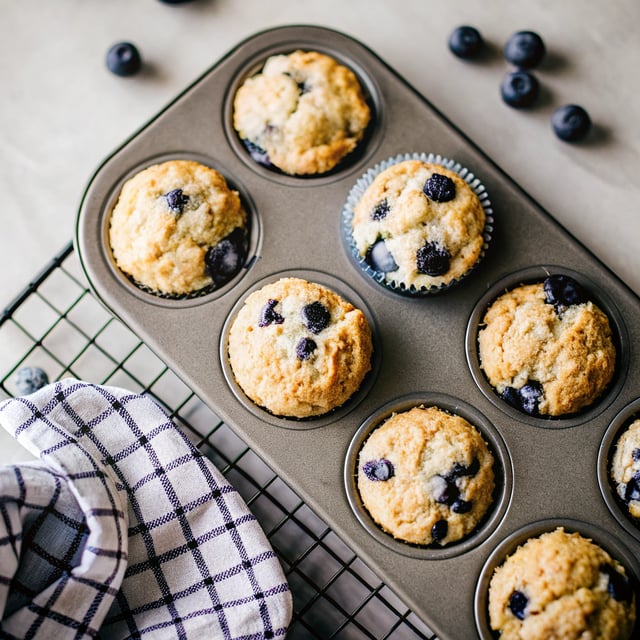 Healthier Blueberry Muffins