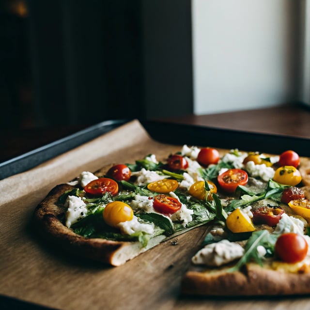 Heirloom Tomato, Arugula & Goat Cheese Pizza
