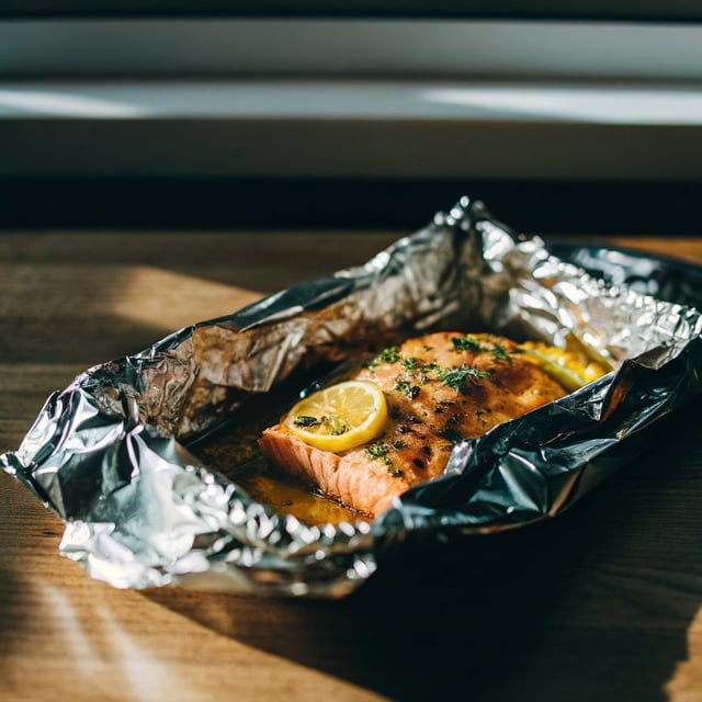 Honey Mustard Salmon In Foil