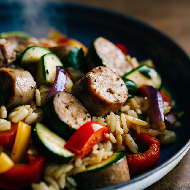 Italian Sausage Zucchini Orzo