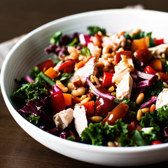 Kale Peanut Chicken Salad