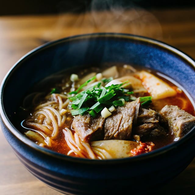 Kimchi Beef Noodle Soup