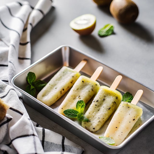 Kiwi Mojito Popsicles