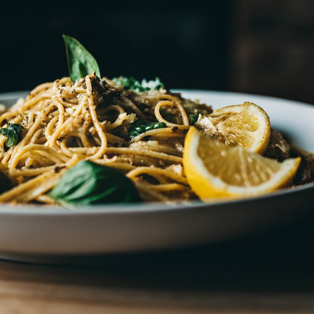 Lemon Basil Butter Pasta