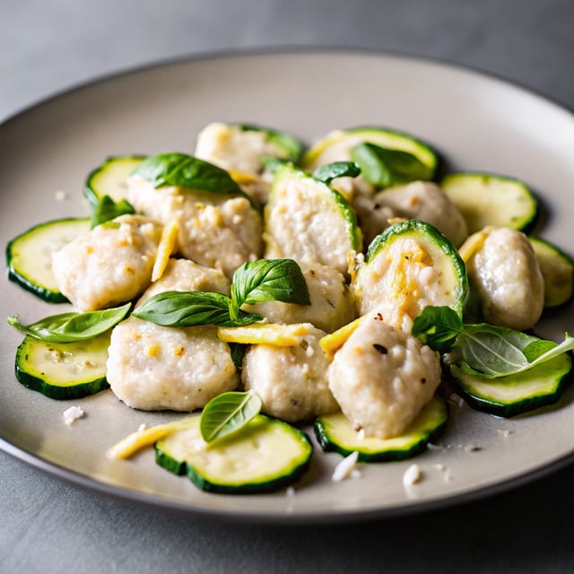 Lemon Basil Gnocchi with Zucchini