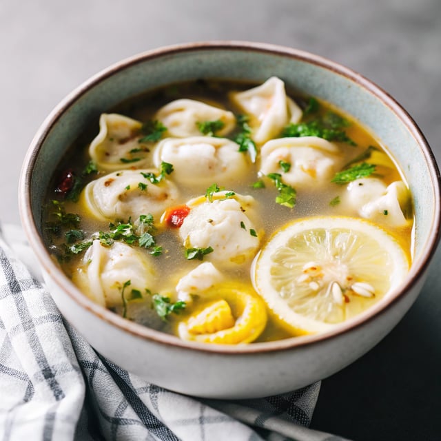 Lemony Tortellini Soup