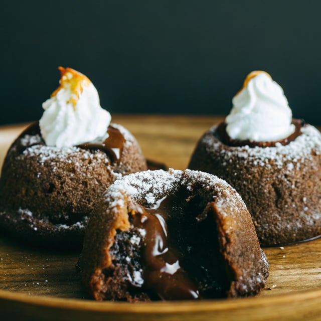 Mexican “Hot” Chocolate Molten Lava Cakes
