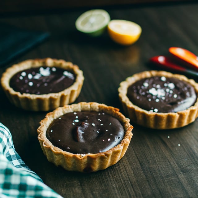 Mexican Spiced Dark Chocolate Tarts