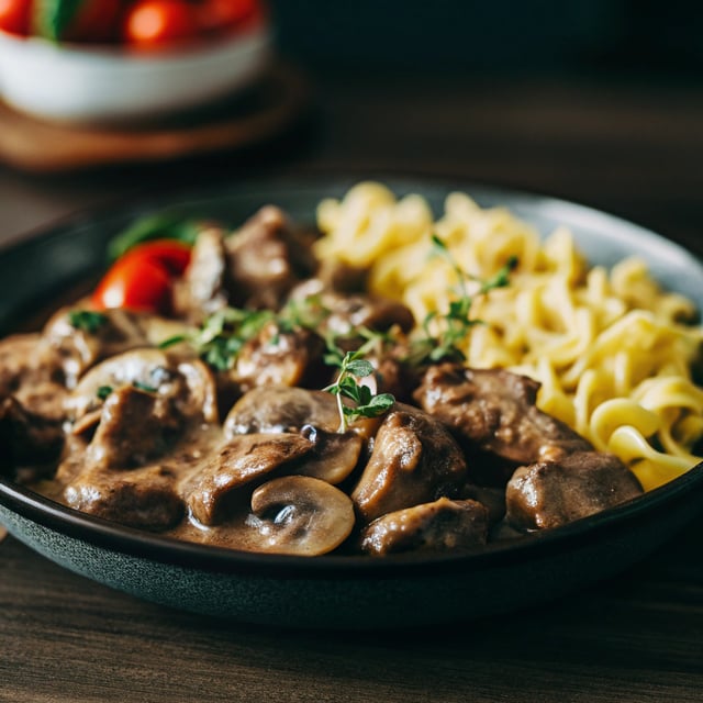 Mushroom Stroganoff (Vegetarian)