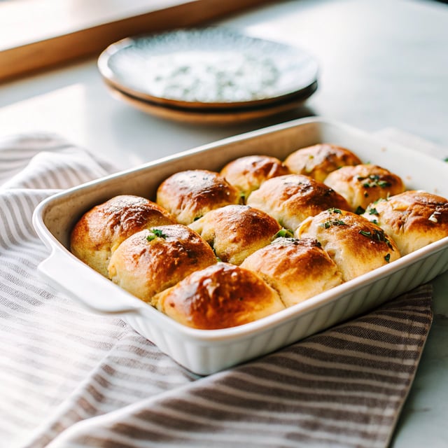 One Hour Rosemary Garlic Dinner Rolls