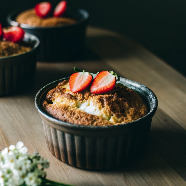 Orange Ricotta Poundcake with Strawberries