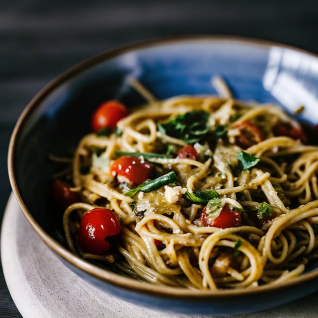 Pasta with Slow-Roasted Tomatoes, Garlic & Parmesan