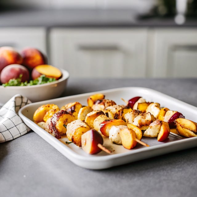 Peach & Chicken Kabobs