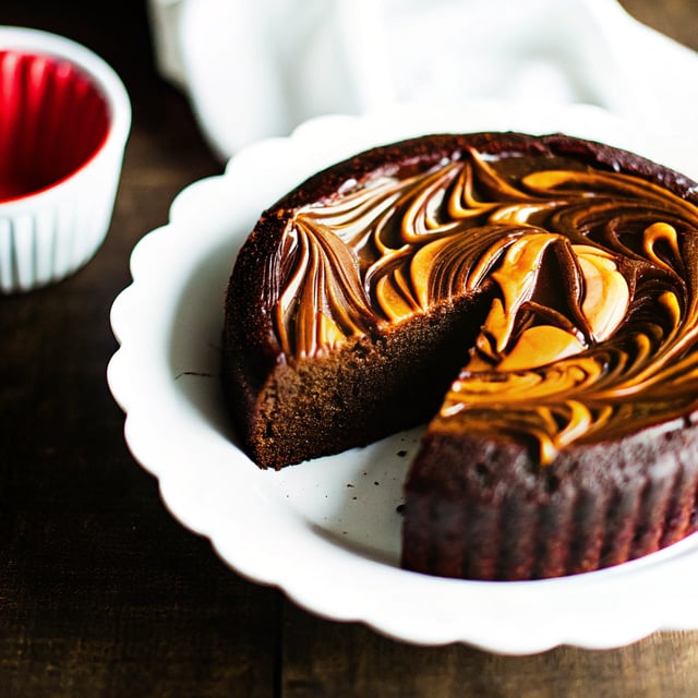 Peanut Butter Flourless Chocolate Cake