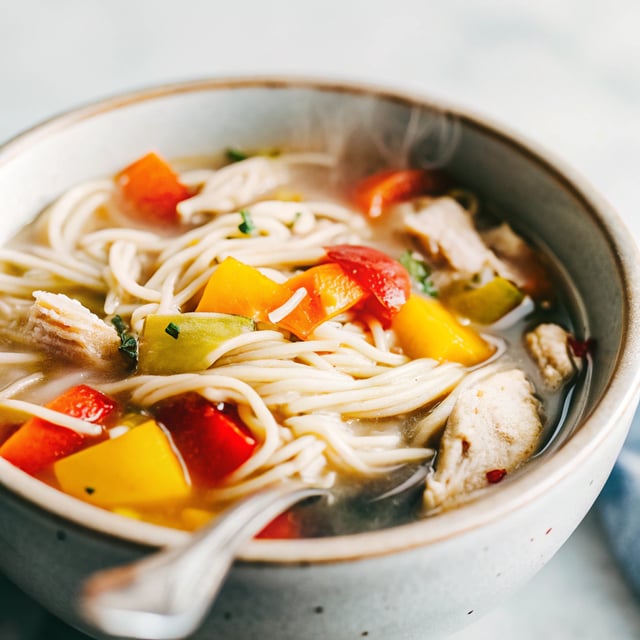 Pepperoncini Chicken Noodle Soup