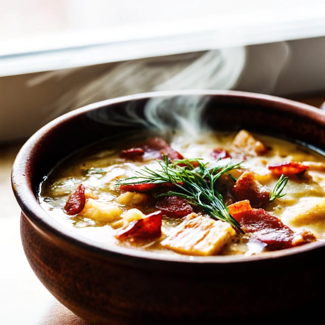 Potato Bacon Fennel Soup