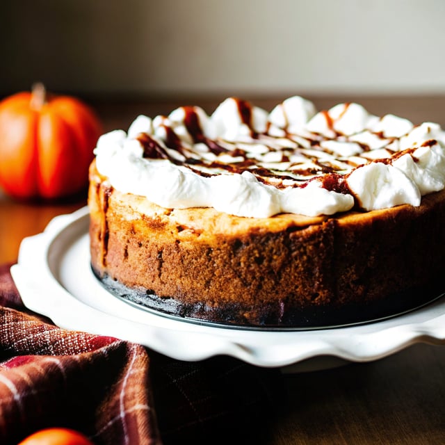 Pumpkin Cheesecake with Gingersnap Crust