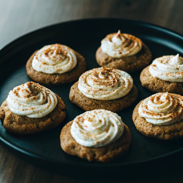 Pumpkin Cookies with Cream Cheese Frosting